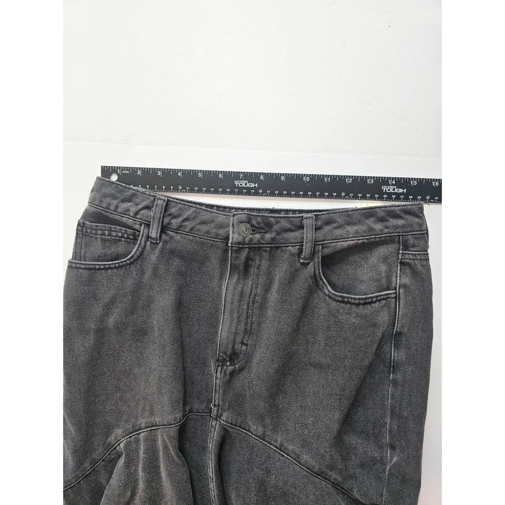 Free People‎ Fishtail Denim Skirt Womens 29 Black Mermaid Midi Boho western